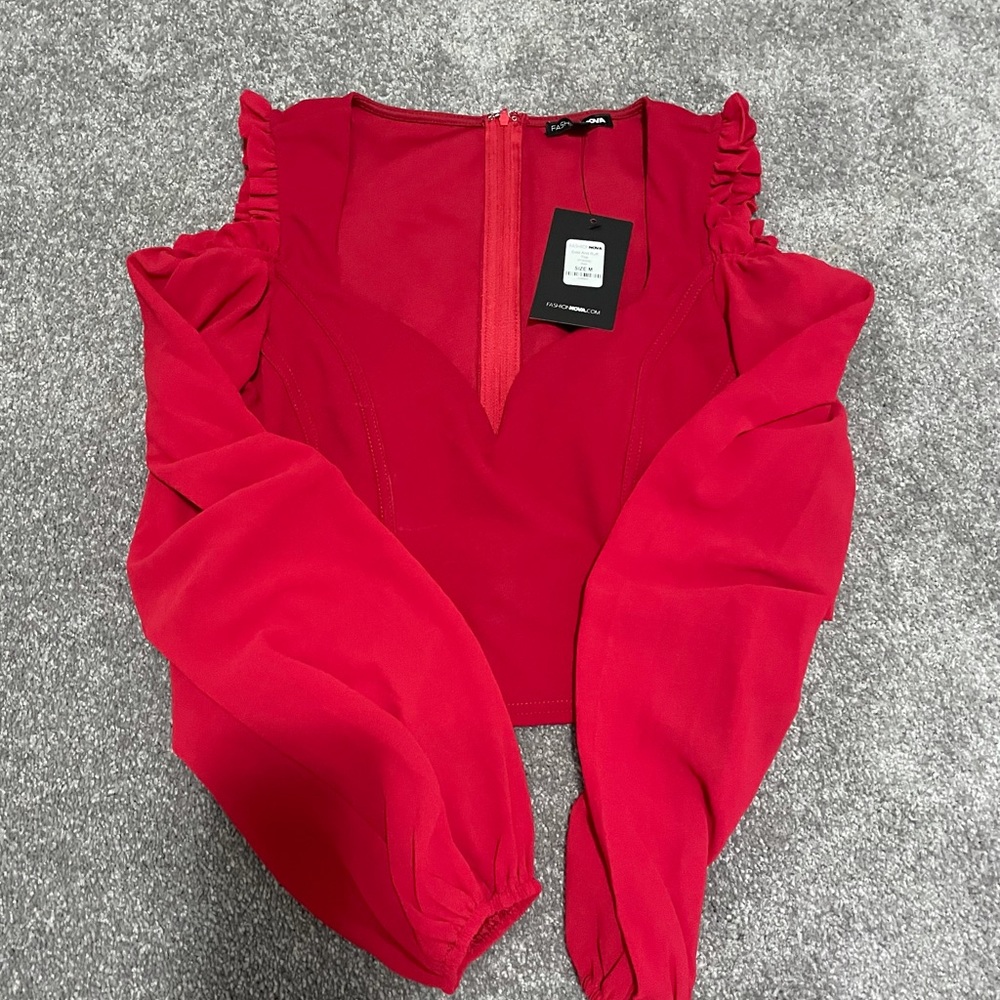 Fashion Nova Red blouse ❤️ - Picture 4 of 6